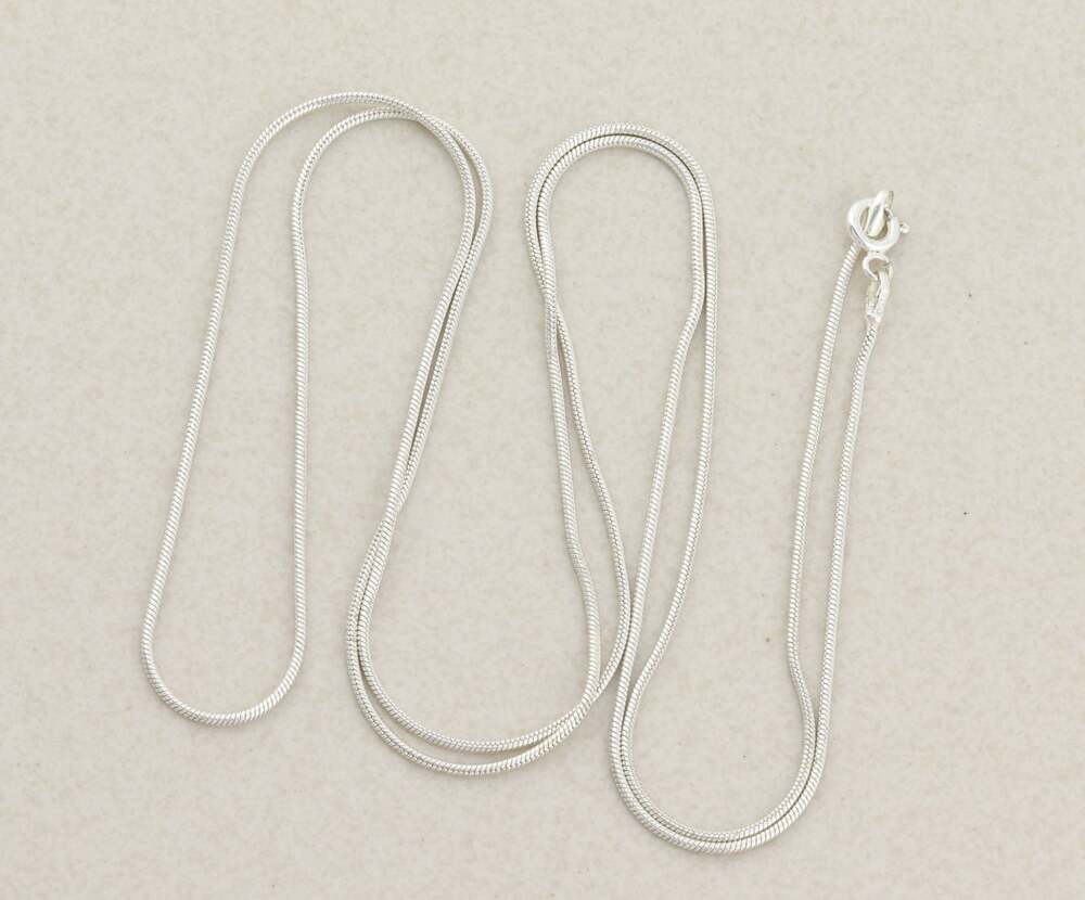 Sterling Silver Snake Chain Necklace Long 30" inch